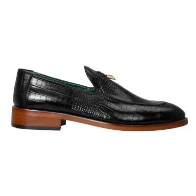 کفش چرم کالج پاپیونی مردانه مشکی